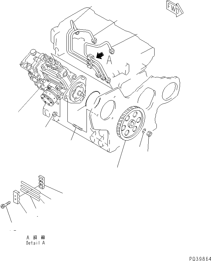 Топливный насос высокого давления в сборе (YM719837-51360) KOMATSU