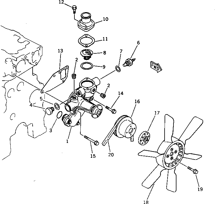 SENSOR,THERMO YM124250-49351 KOMATSU