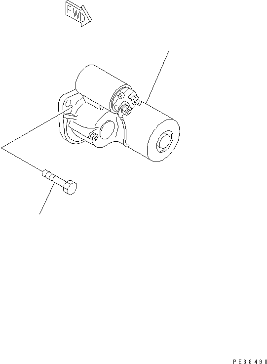 STARTING MOTOR ASS'Y,(SEE FIG.0661) (YM124976-77011) KOMATSU