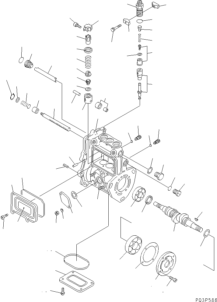 Топливный насос высокого давления в сборе YM719812-51370 KOMATSU