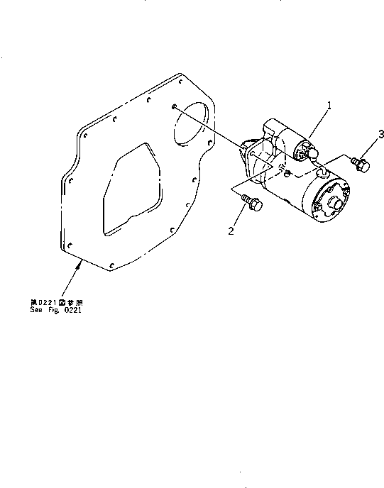 STARTING MOTOR ASS'Y (YM121450-77010) KOMATSU