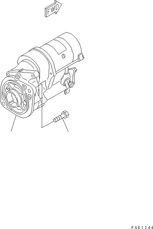 STARTING MOTOR ASS'Y,(SEE FIG.0661) (YM129129-77010) KOMATSU