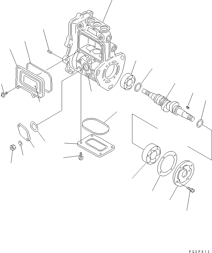 Топливный насос высокого давления в сборе YM719866-51350 KOMATSU