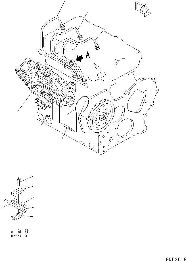 Топливный насос высокого давления в сборе (YM719813-51380) KOMATSU