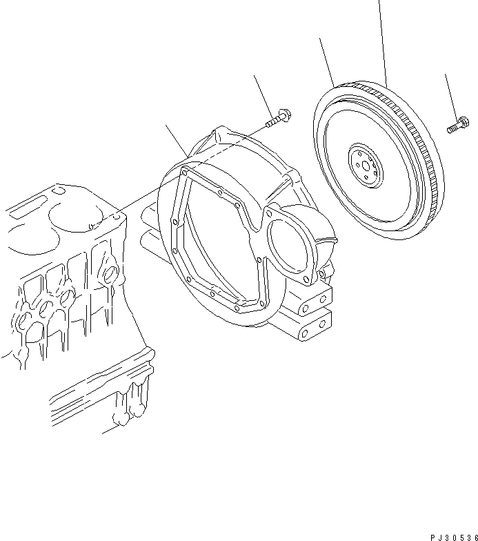 FLYWHEEL ASS'Y YM129335-21590 KOMATSU