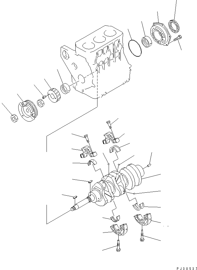 PULLEY,CRANK YM129335-21650 KOMATSU