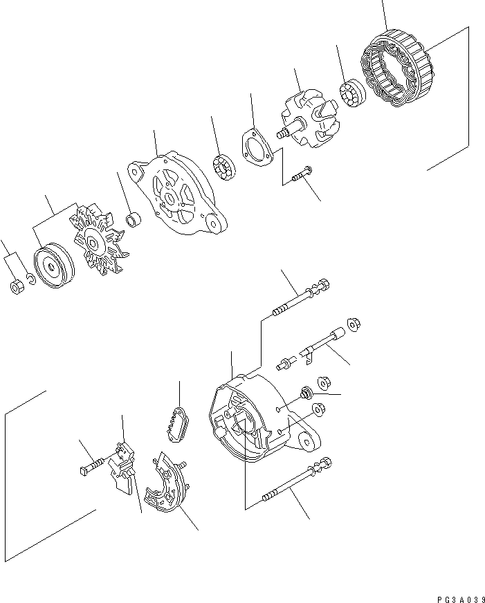 Статор YM124080-77320 KOMATSU
