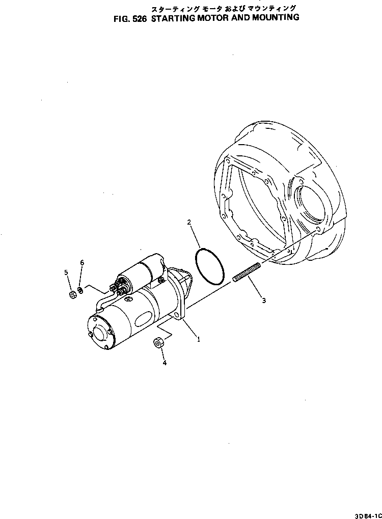STARTING MOTOR A.,(SEE FIG.545) (YM171058-77010) KOMATSU