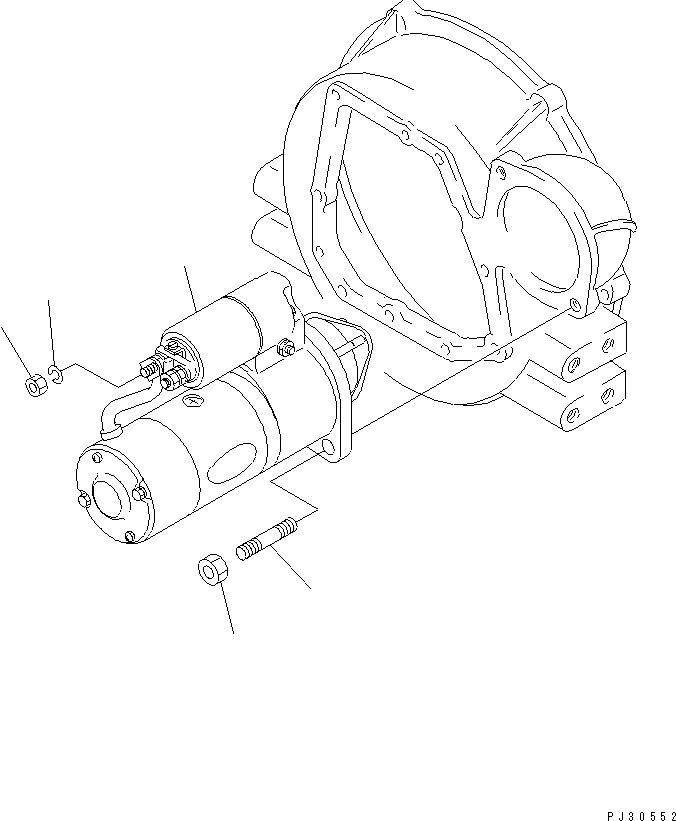 STARTING MOTOR ASS'Y,(SEE FIG.0661B) (YM129136-77010) KOMATSU
