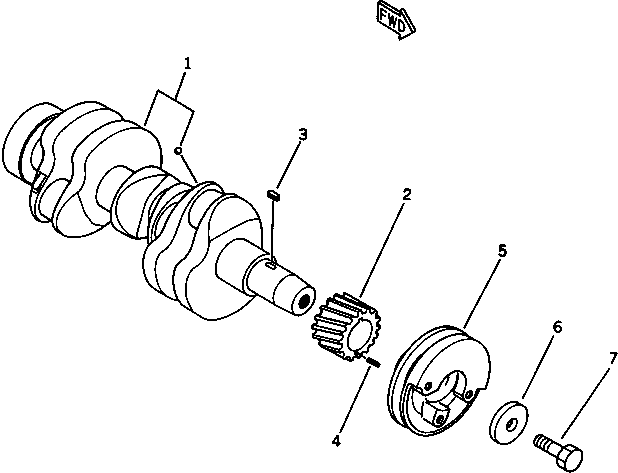 CRANKSHAFT ASS'Y YM129189-21100 KOMATSU