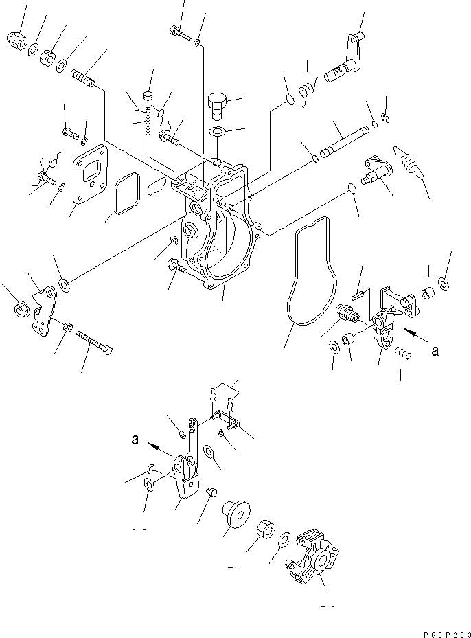LEVER,STOP YM129155-61801 KOMATSU