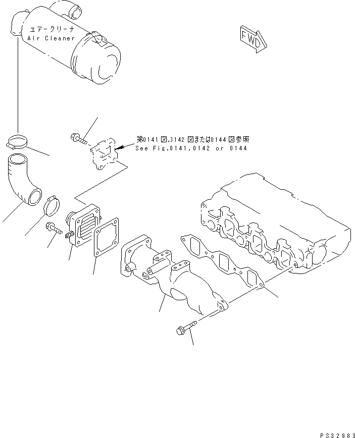 MANIFOLD,AIR INTAKE YM129122-12100 KOMATSU