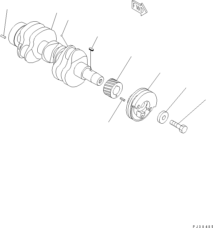 PULLEY,CRANK YM129116-21650 KOMATSU