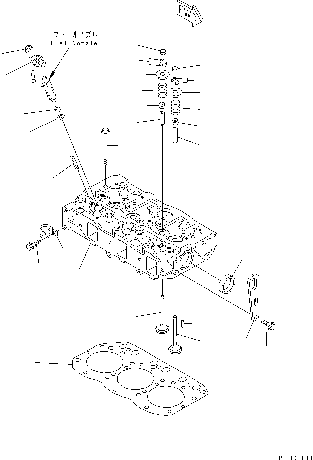 CYLINDER HEAD ASS'Y YM129001-11700 KOMATSU