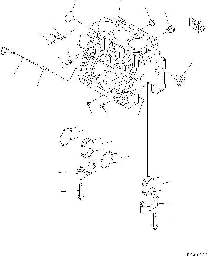 MAIN METAL ASS'Y (STD) YM129001-02800 KOMATSU