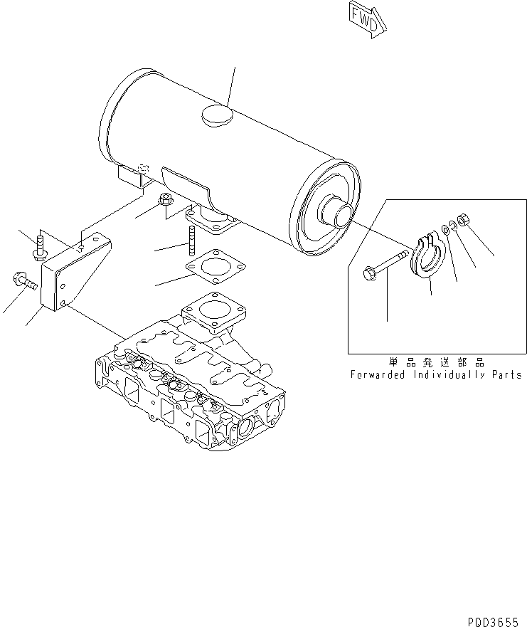 SILENCER YM129211-13510 KOMATSU