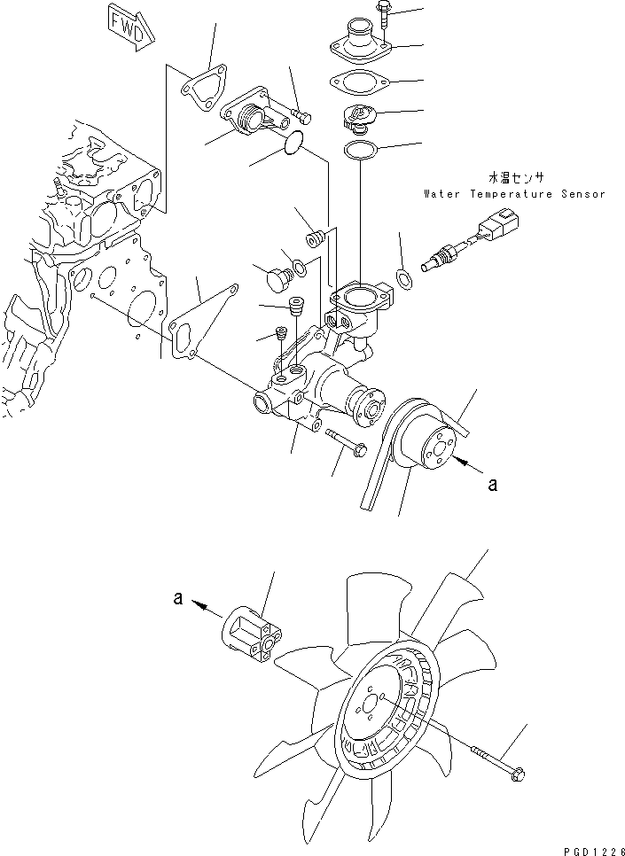 Водяной насос в сборе YM129001-42001 KOMATSU