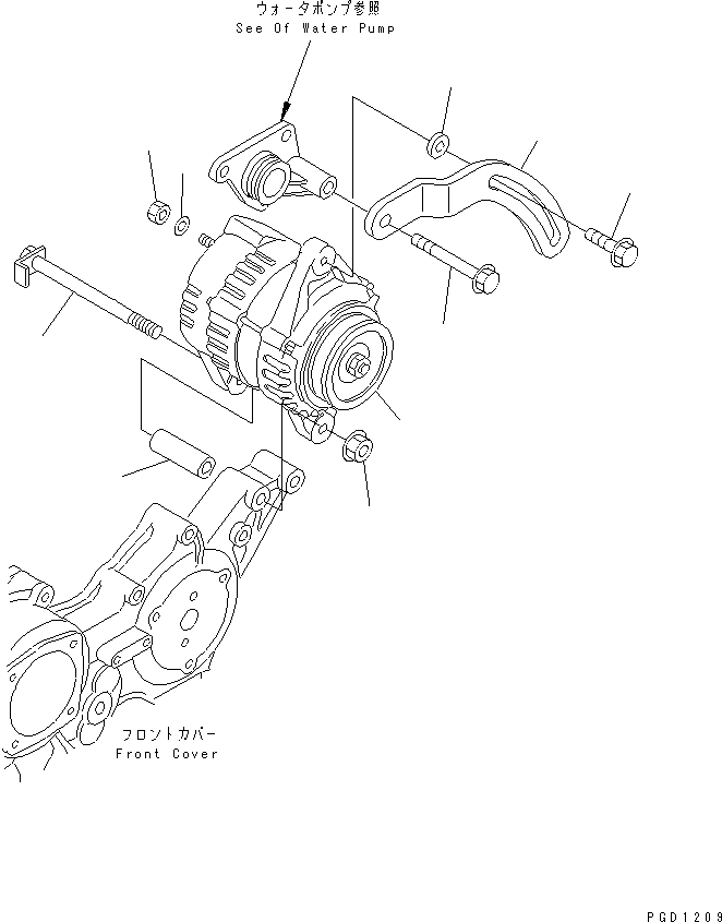 ADJUSTER, BELT YM129612-77300 KOMATSU