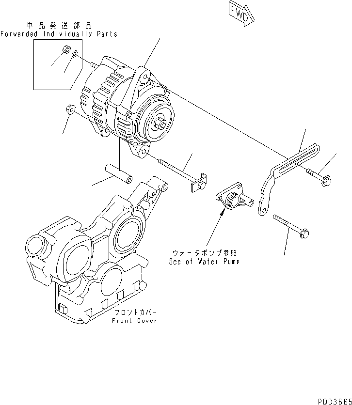 ADJUSTER, BELT YM129100-77320 KOMATSU