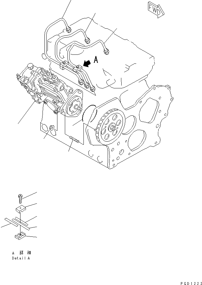 PIPE,INJECTION YM129001-59930 KOMATSU