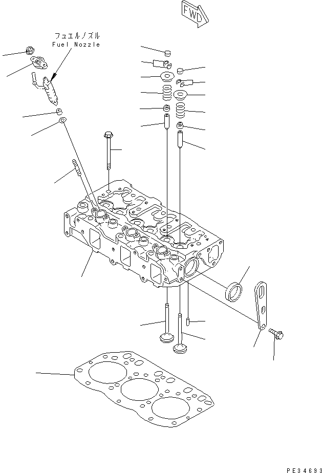 GUIDE,VALVE¤ EXHAUST YM119150-11810 KOMATSU