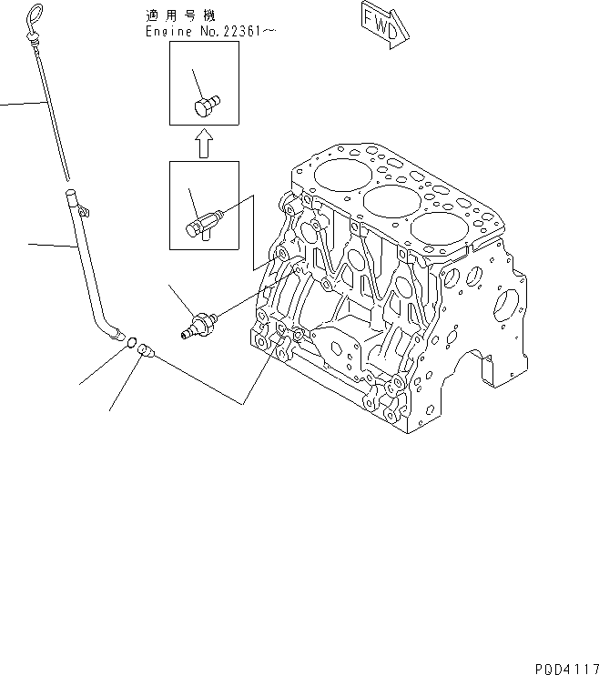 GAUGE,OIL YM129436-34800 KOMATSU