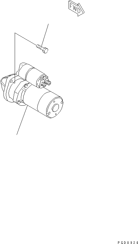 STARTING MOTOR ASS'Y,(SEE FIG.0661) (YM121254-77012) KOMATSU