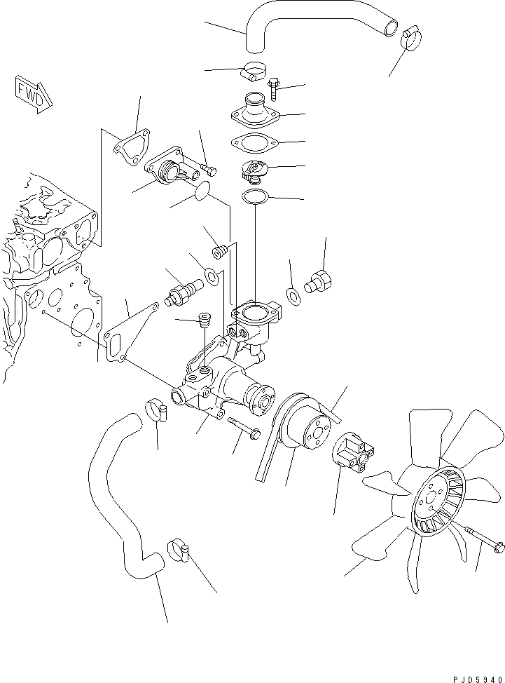 Клиновой ремень YM129002-42290 KOMATSU