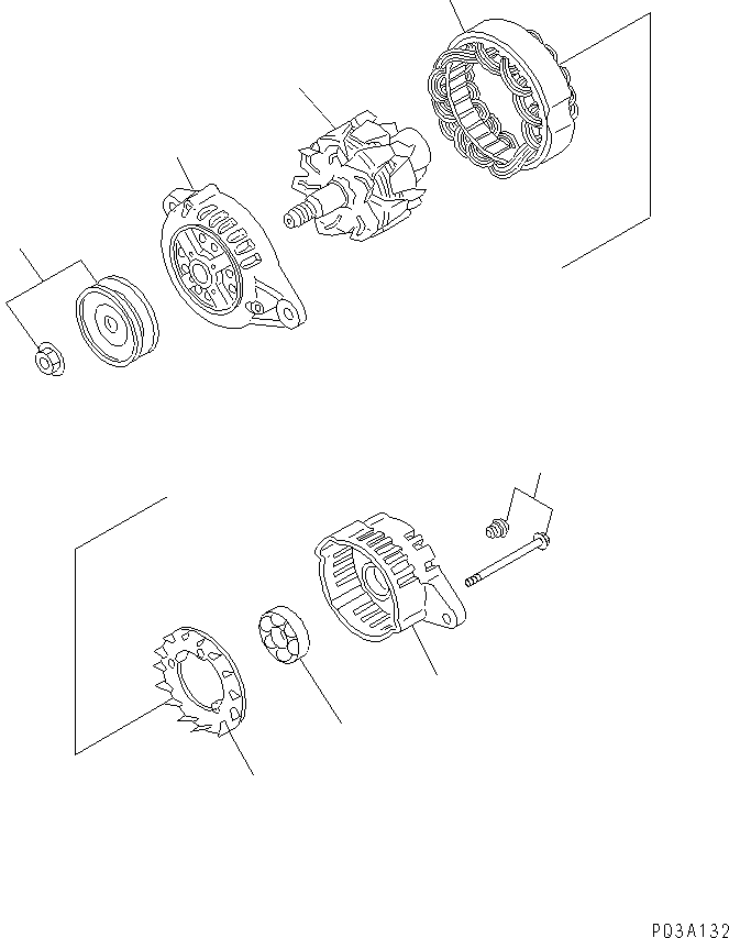 ALTERNATOR A. (40A) YM119836-77201 KOMATSU