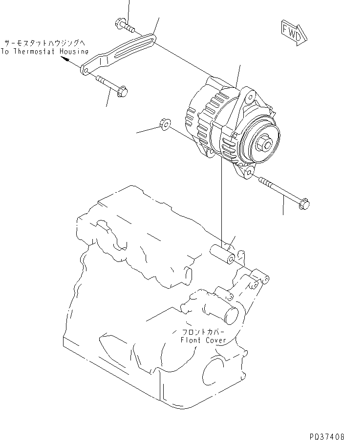BOLT,(SEE FIG.0501) (YM26106-080602) KOMATSU