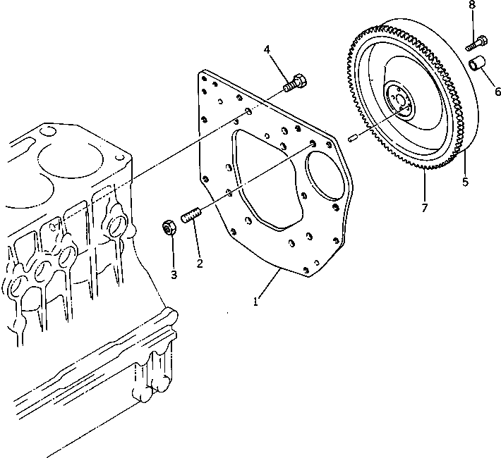 FLANGE,MOUNTING YM129350-01600 KOMATSU