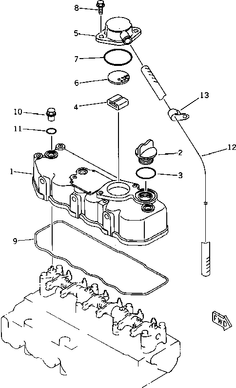 COVER ASS'Y,CYLINDER HEAD \1\YM729132-11520 KOMATSU