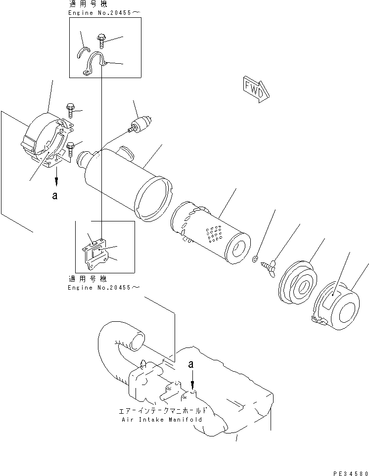 Предупреждающая табличка YM121258-12600 KOMATSU