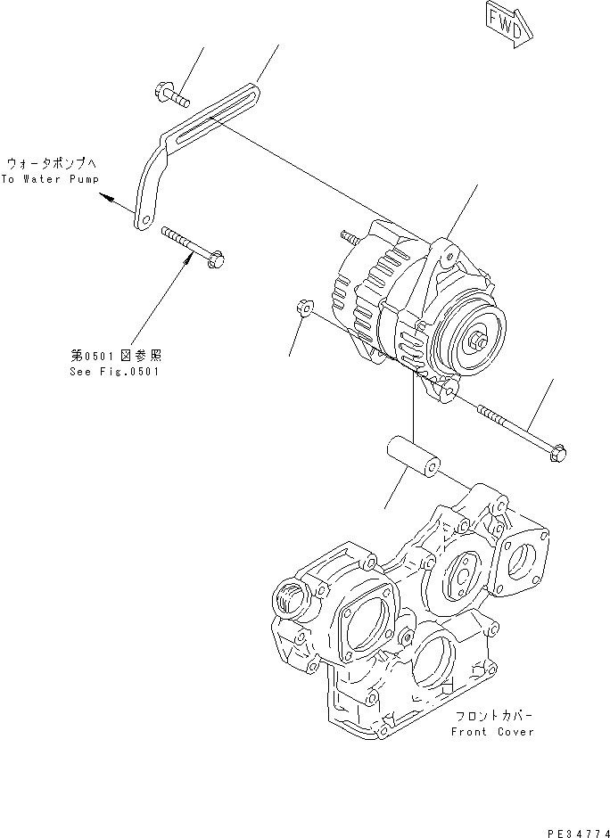 Болт \0\YM26106-081052 KOMATSU
