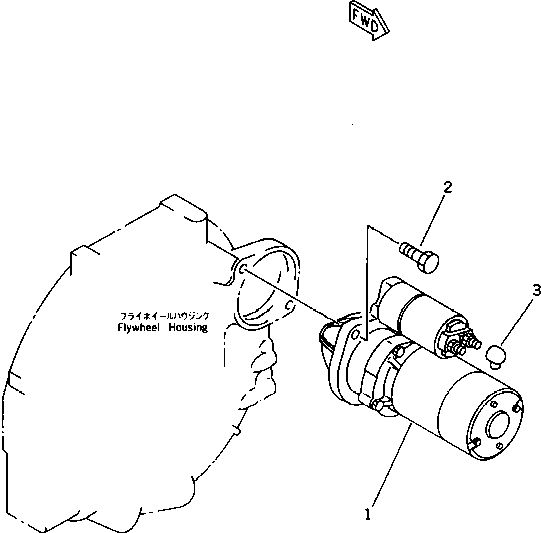 STARTING MOTOR ASS'Y,(SEE FIG.0661) (\0\YM121254-77011) KOMATSU
