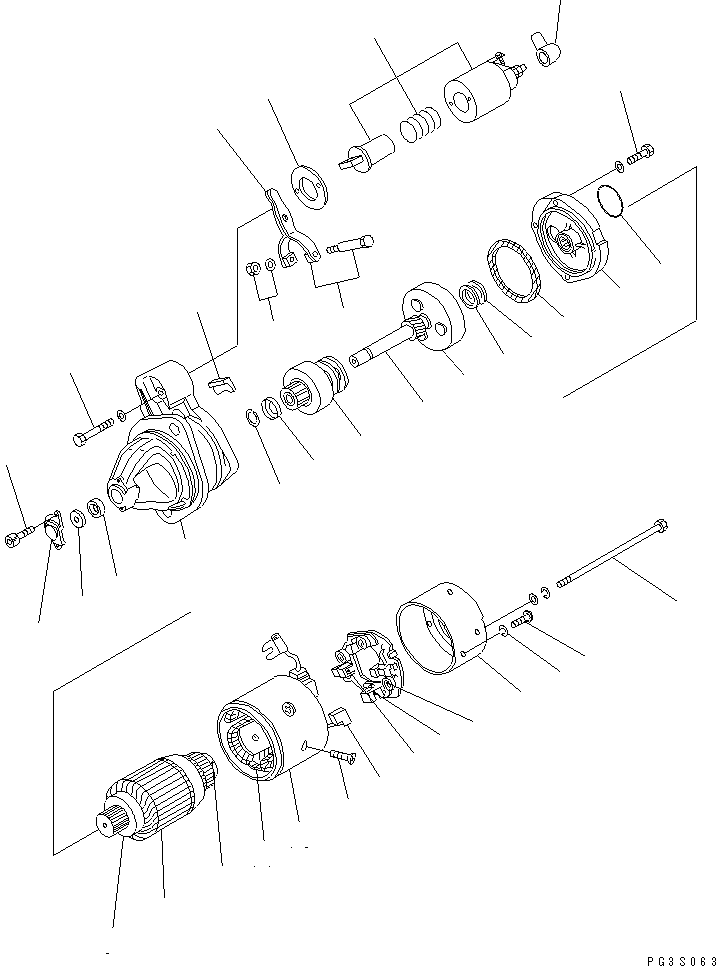 STARTING MOTOR ASS'Y \0\YM121254-77011 KOMATSU