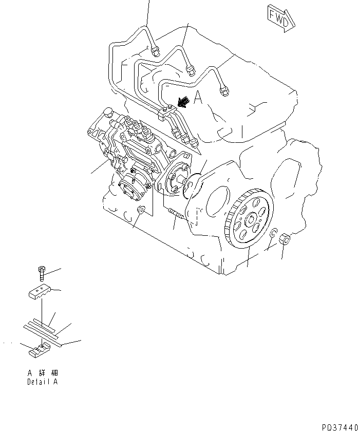 Топливный насос высокого давления в сборе (YM729135-51380) KOMATSU