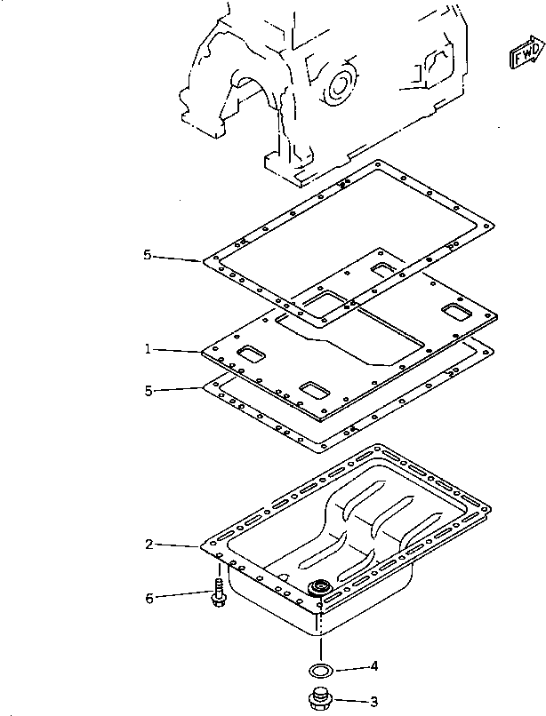 GASKET,OIL PAN 6201-21-5810 KOMATSU