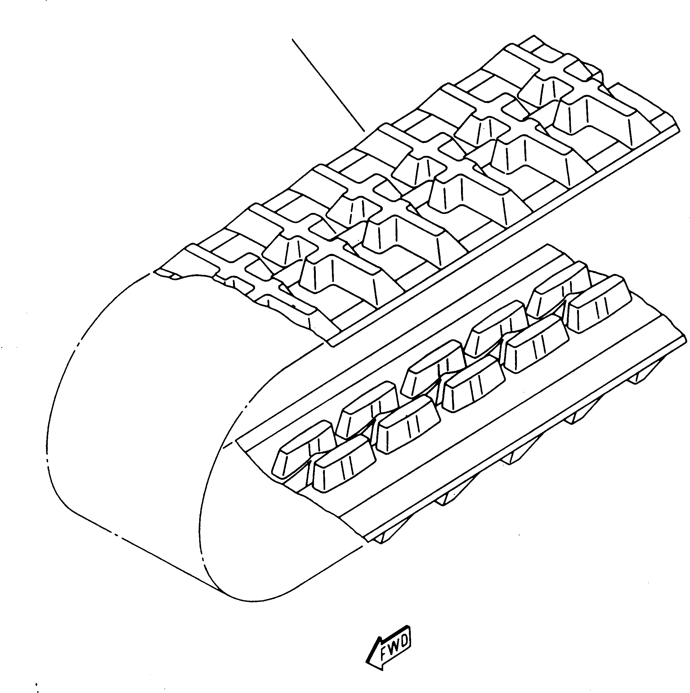 RUBBER SHOE ASSY. 820510320 KOMATSU