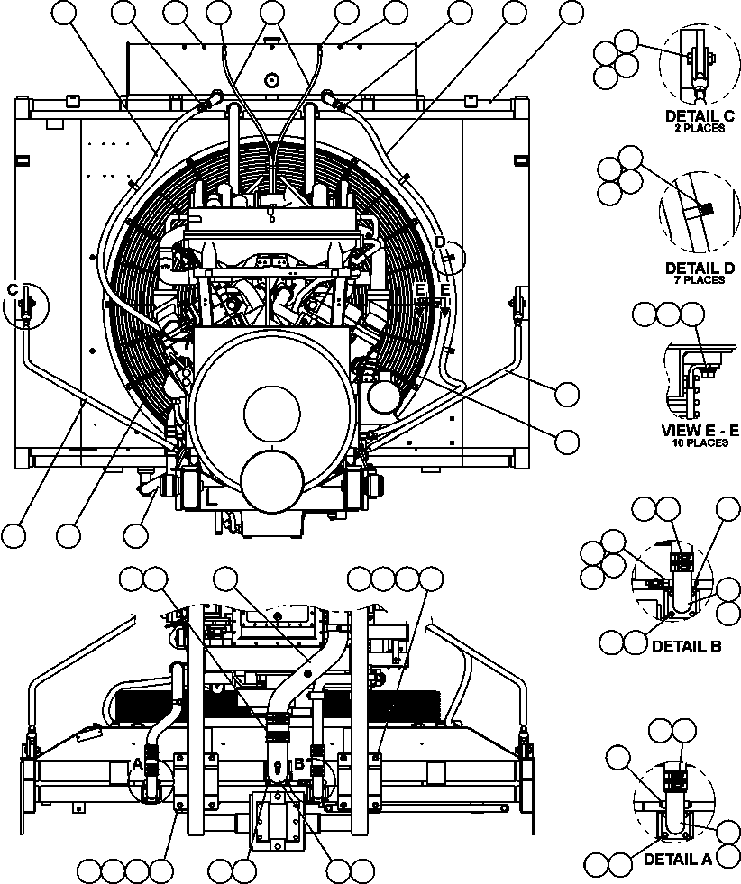 RADIATOR AND SHROUD ASSEMBLY (SEE INDEX) PC1725 KOMATSU
