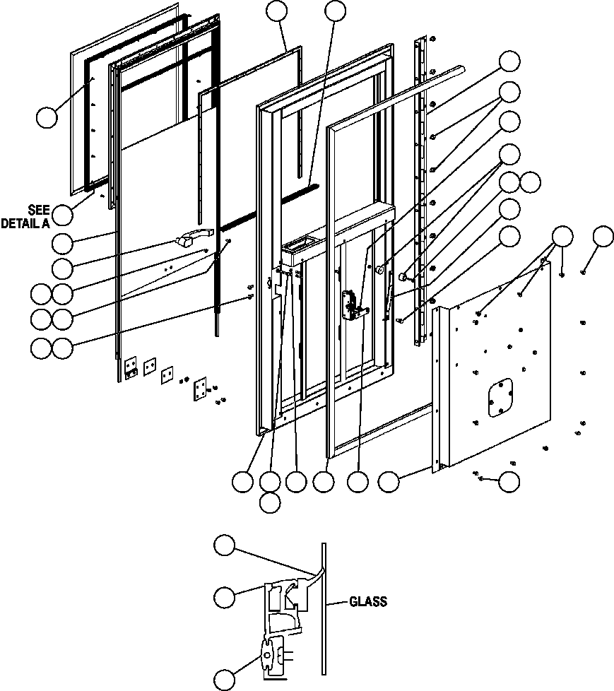 LATCH DOOR ASSEMBLY - R.H. SM2274 KOMATSU