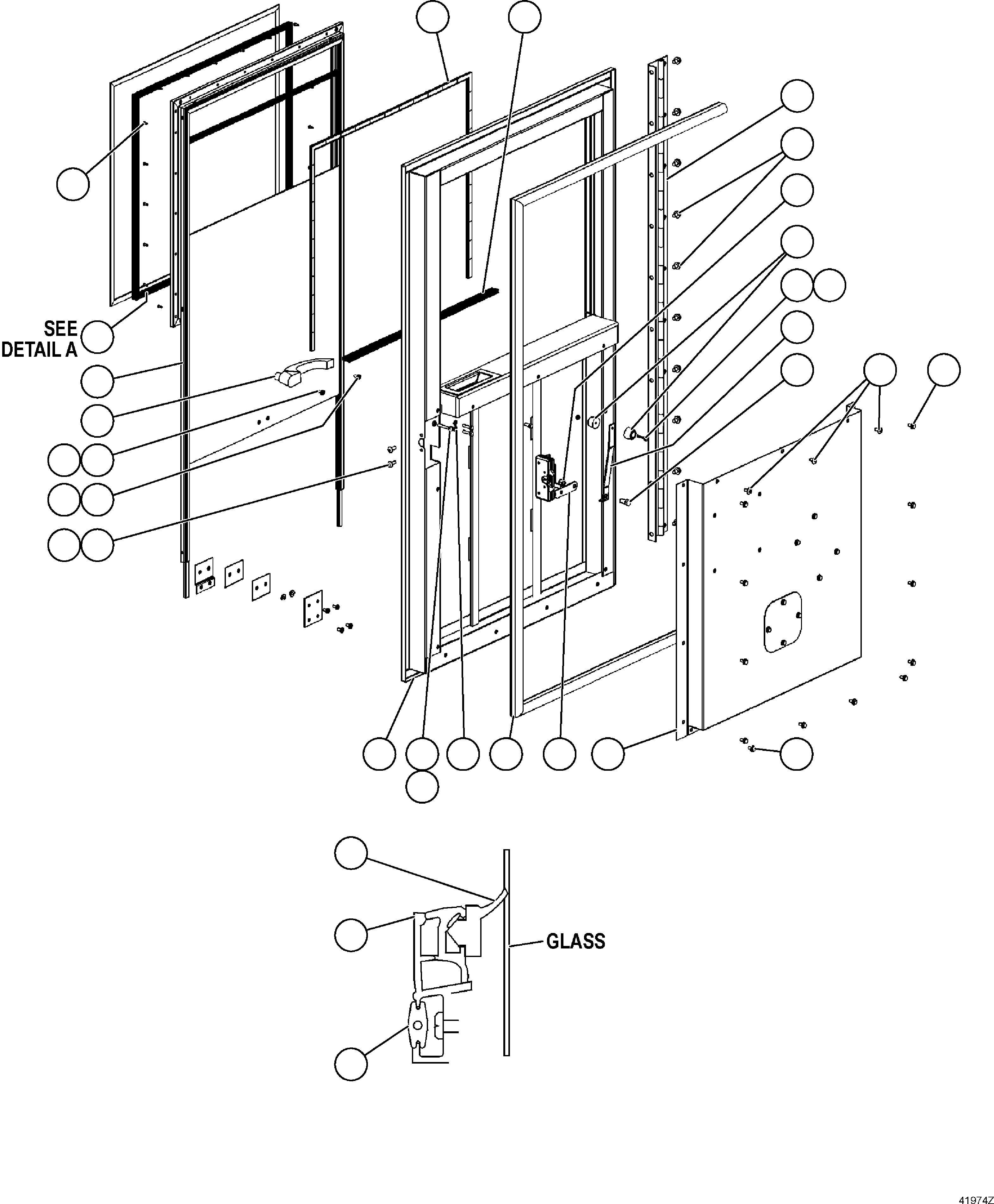 DOOR ASSEMBLY, R.H. (SEE INDEX) EL2749 KOMATSU