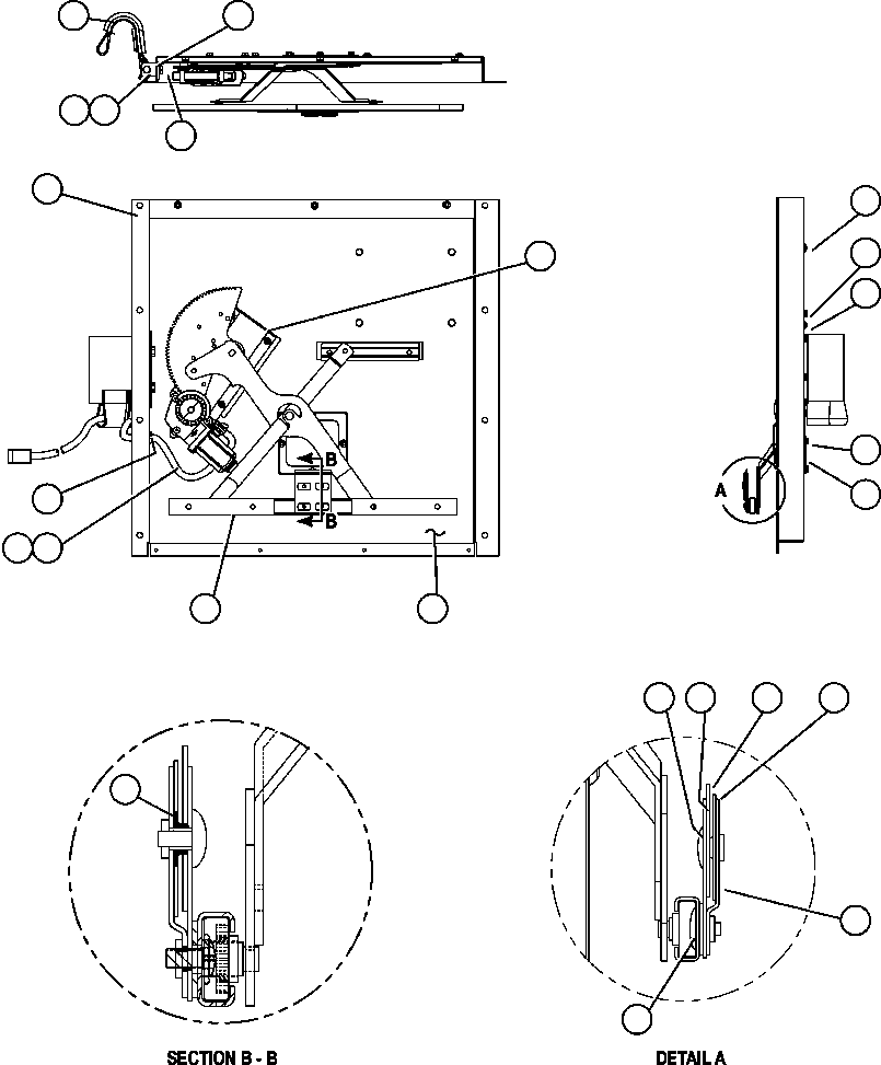 WINDOW REGULATOR ASSEMBLY - R.H. SM2741 KOMATSU