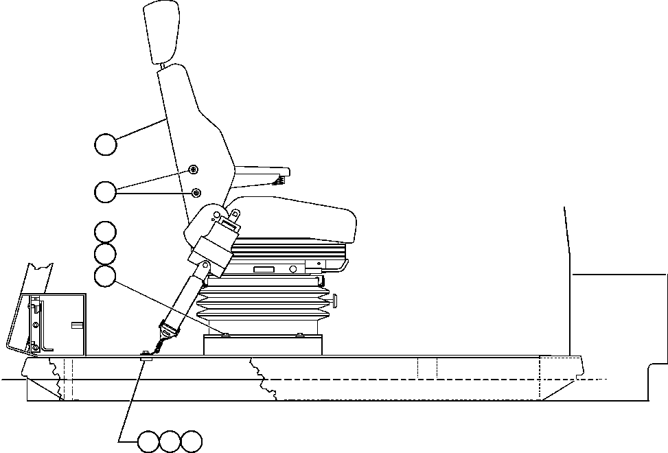 SEAT, PASSENGER (SEE INDEX) (1) PC2371 KOMATSU