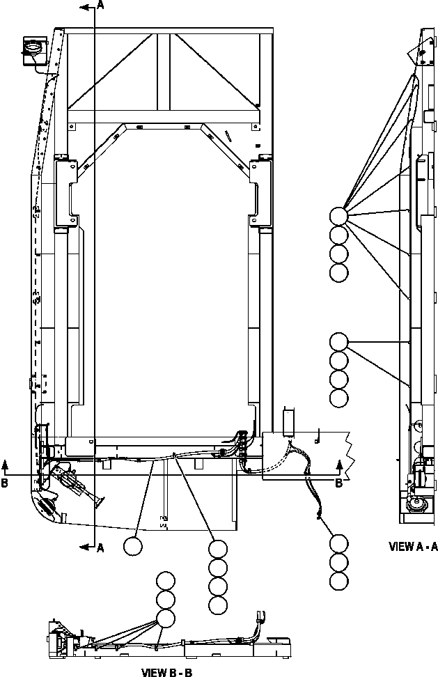HARNESS, LEFT DECK EM0197 KOMATSU