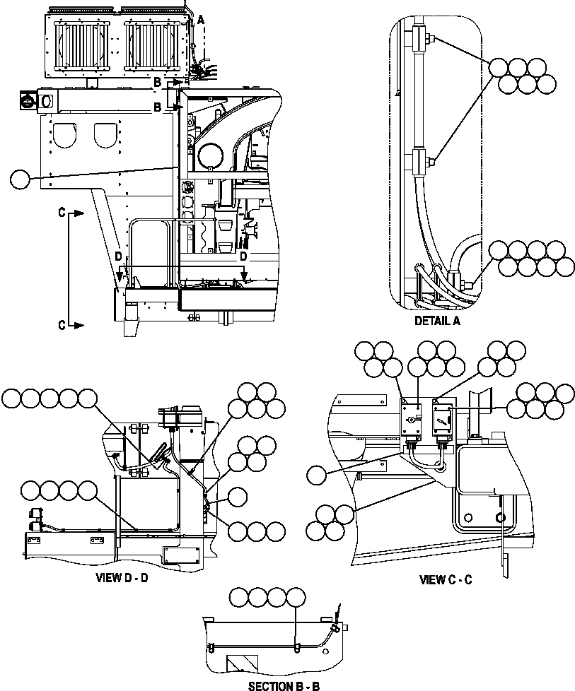 DECAL, LADDER LIGHT & ENGINE SHUTDOWN SWITCHES (FRONT FRAME) WB2249 KOMATSU