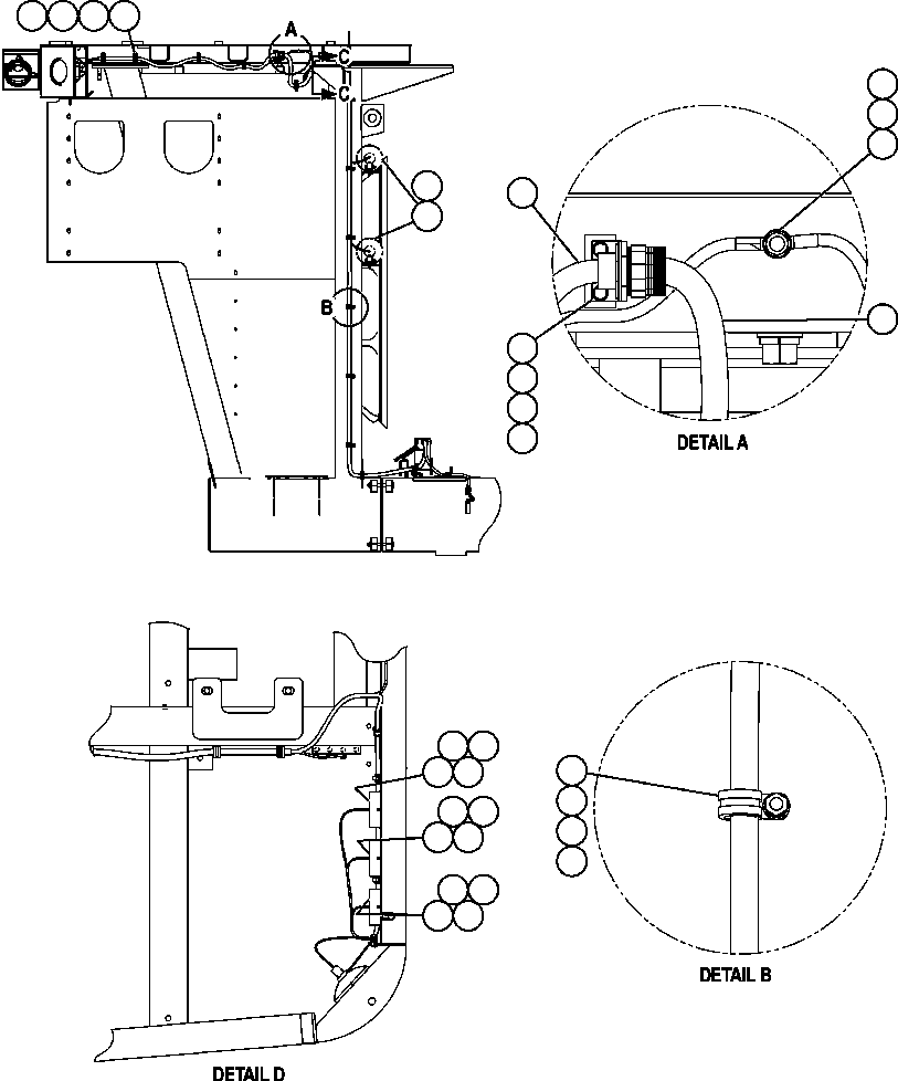 HARNESS, RIGHT DECK EK9840 KOMATSU