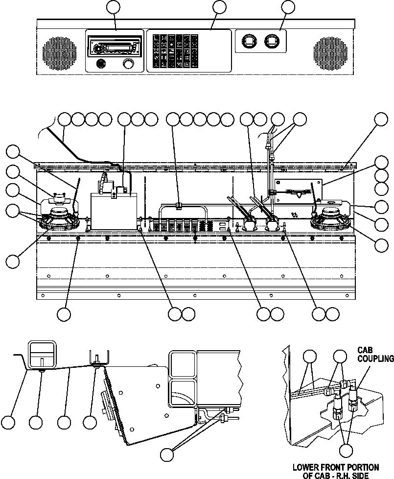 WARNING LIGHTS MODULE (SEE INDEX) (1) EM4309 KOMATSU