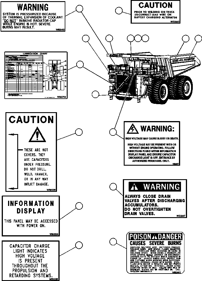 DECAL, KOMATSU (BODY FRONT) WB3383 KOMATSU