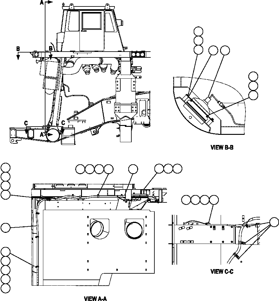 HARNESS, LEFT UPRIGHT EM3369 KOMATSU